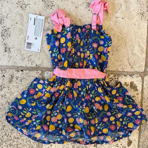 American Girl Fresh Lemons Market Dress For Your Little Girl Size 6 NEW Floral - Picture 7 of 9